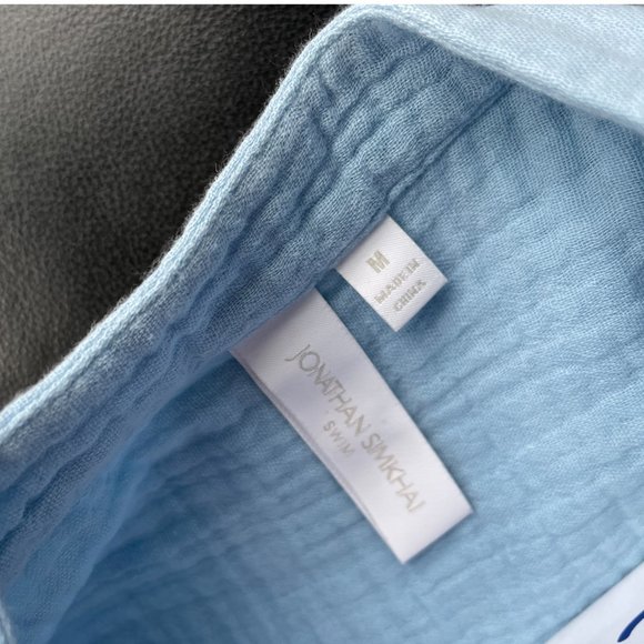 LIKE NEW JONATHAN SIMKHAI Esther Tie Waist Shirt Dress Size Medium - Picture 8 of 8